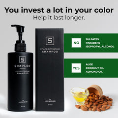 SIMPLER HAIR COLOR Shampoo beard-focused use scenario in daily routine