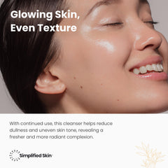 Aloe vera and sunflower oil hydration visuals in Simplified Skin formula.