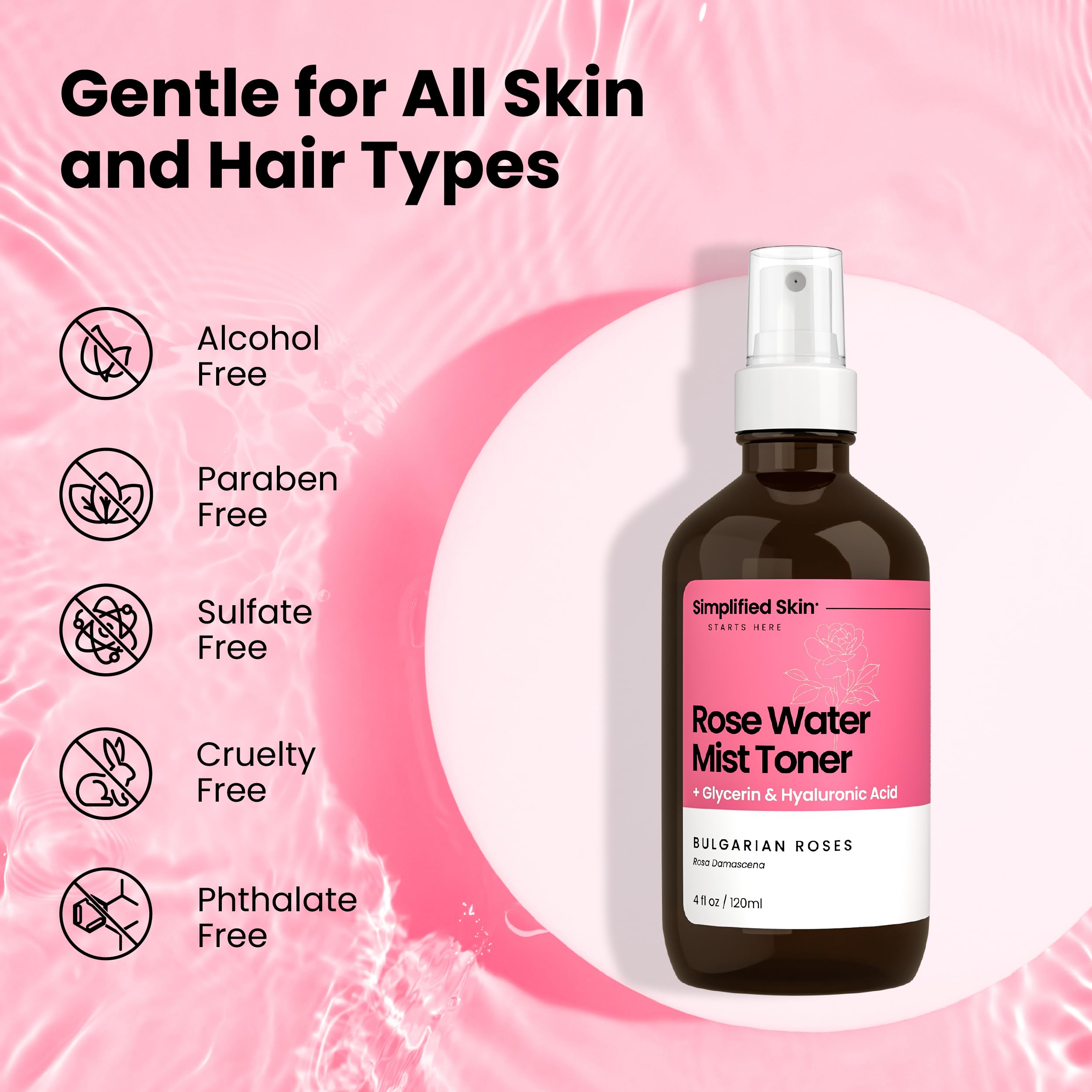 Simplified Skin glycerin hydration helps retain moisture during the day.