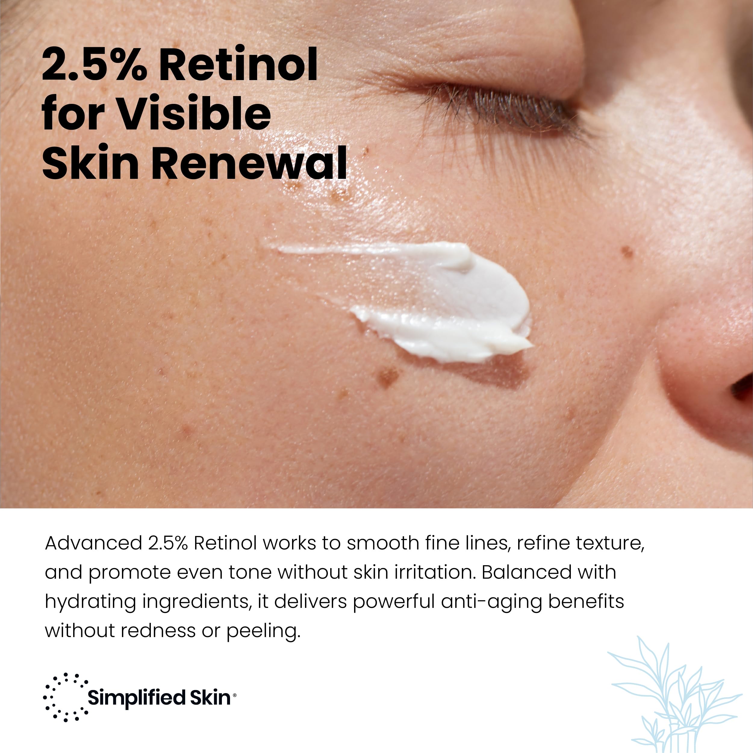 Simplified Skin Retinol Cream jar on nightstand ready for nightly hydration.