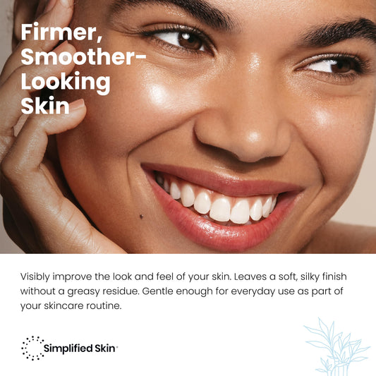 Simplified Skin Retinol Cream label detail showing 2.5% Retinol for potent results.