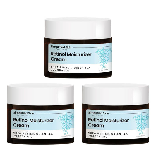 Simplified Skin Retinol Cream Pack bottle for daily anti-aging routine.