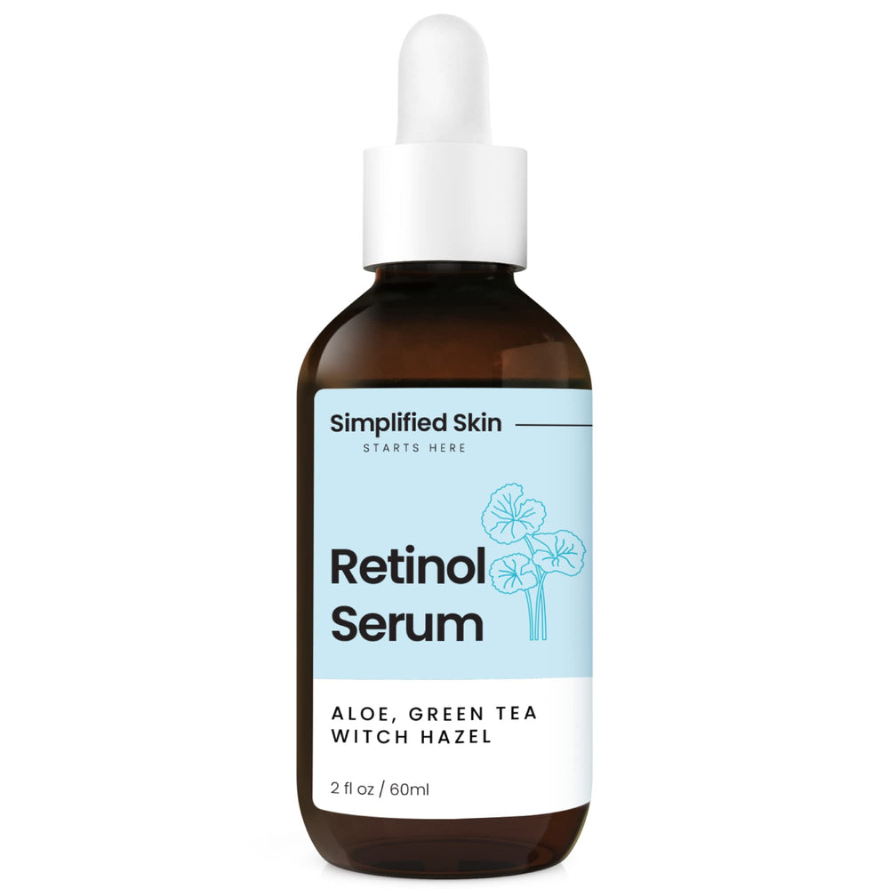 Simplified Skin Retinol Serum bottle closeup showing premium packaging and quick-absorb formula
