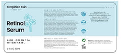 Simplified Skin Retinol Serum day and night use concept for versatile routine