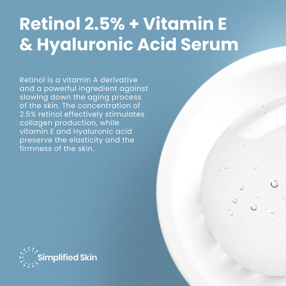 Simplified Skin Retinol Serum green tea illustration suggesting soothing protection