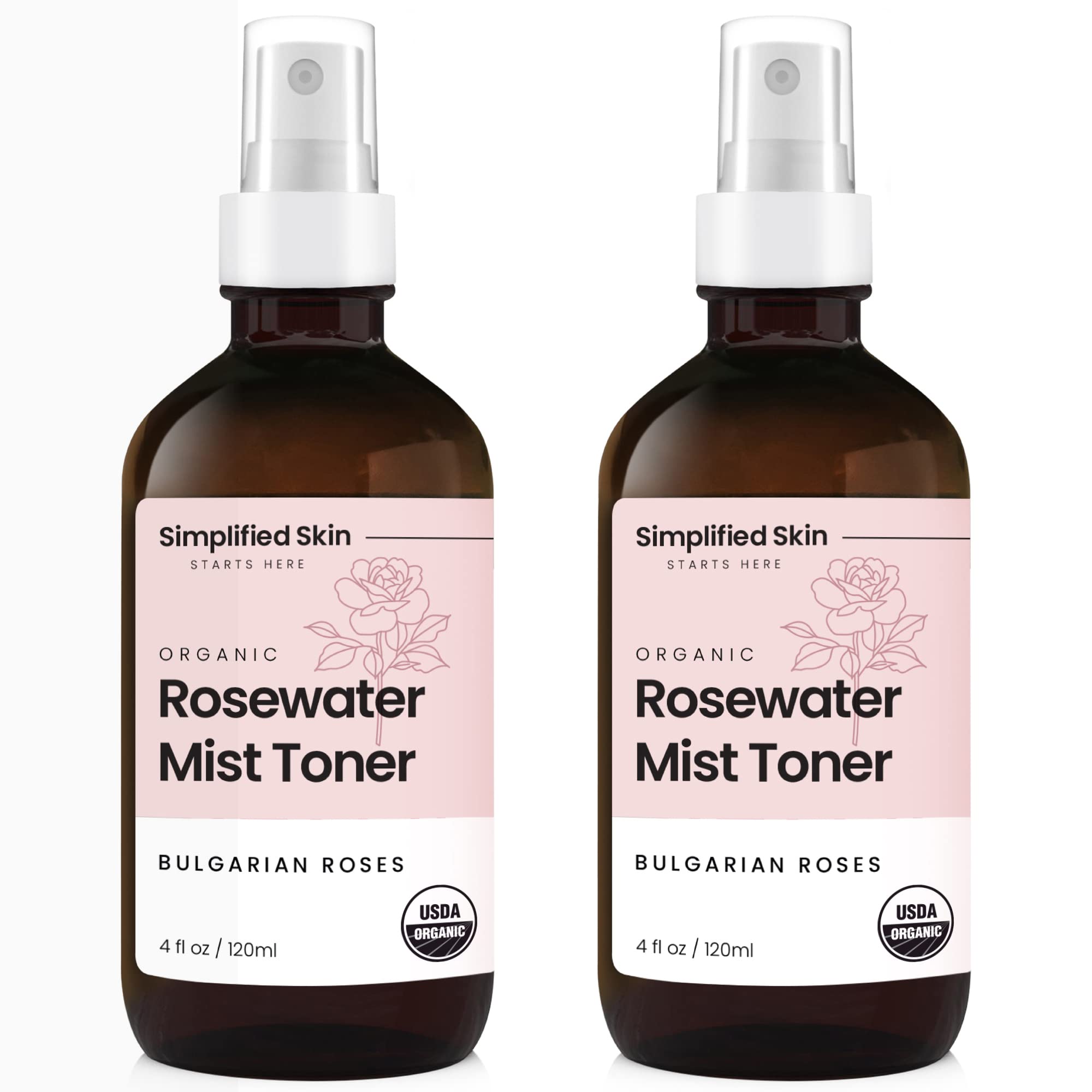 Simplified Skin rose water spray for the face providing soothing hydration.