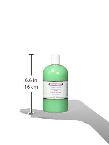 Simply Divine Botanicals Outer Body Experience foam close-up, leaves skin soft and hair shiny