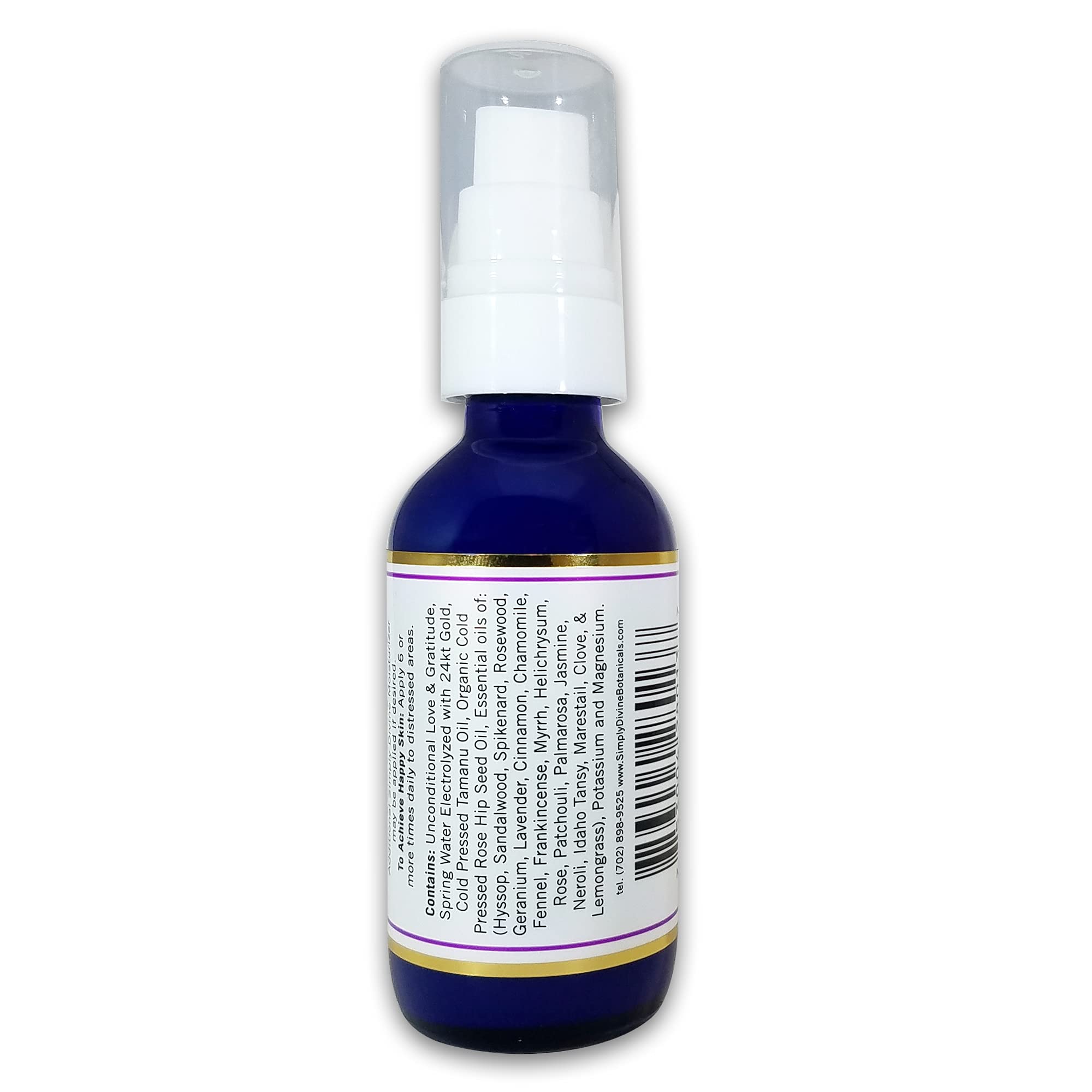 Sandalwood Elixir blue bottle ideal for travel and on-the-go care