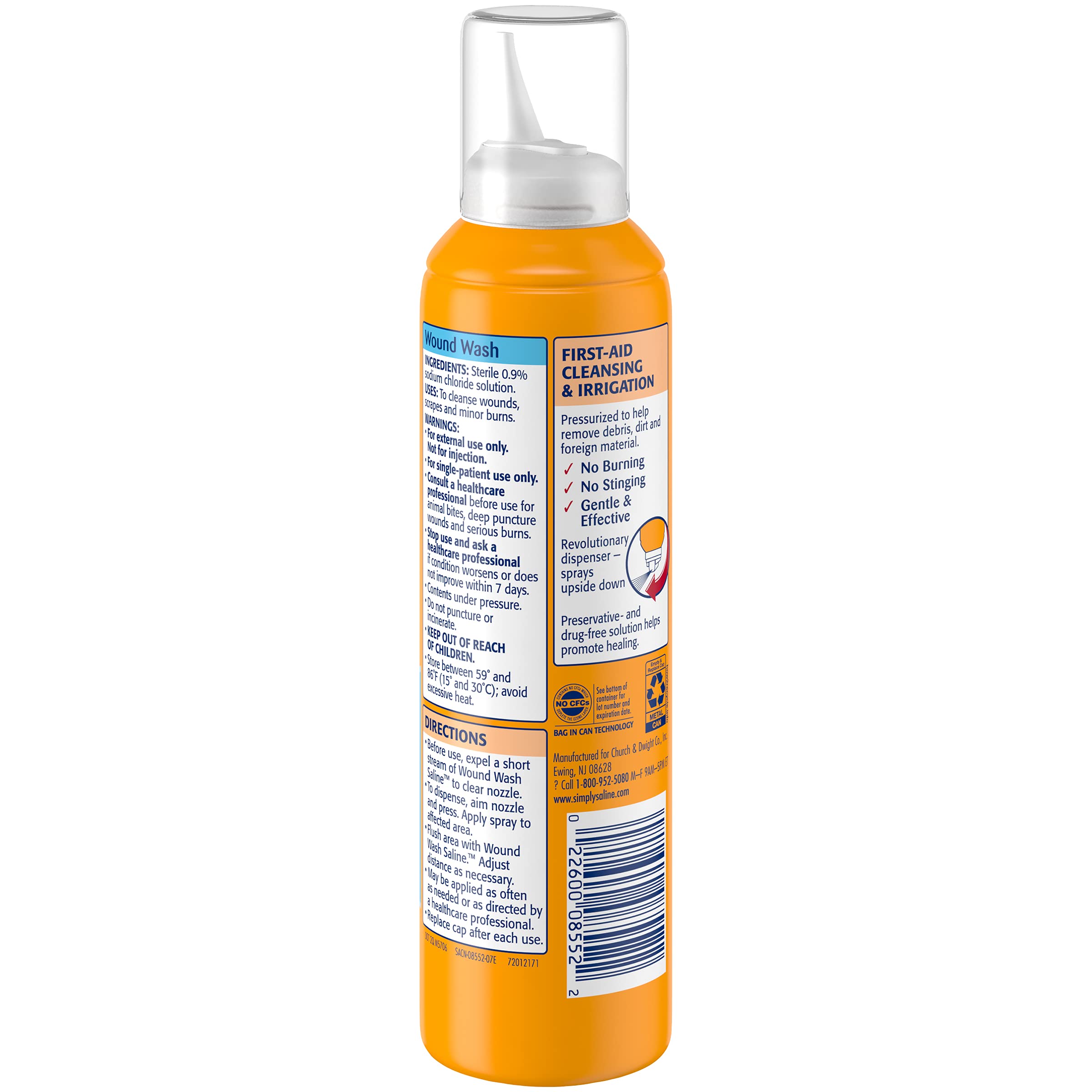 Simply Saline wound wash one handed operation for quick at home care