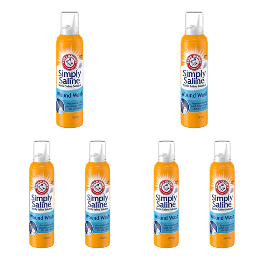 Simply Saline wound wash can with pressurized spray for easy application