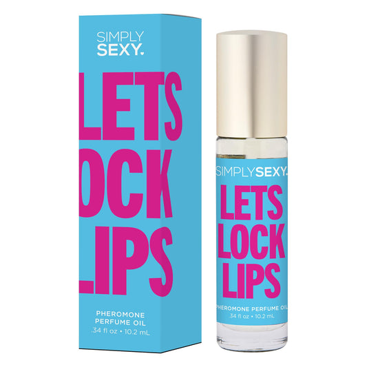 SIMPLY SEXY Lets Lock Lips bottle close-up for easy touchups and subtle scent