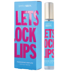 SIMPLY SEXY Affirmations Lets Lock Lips bottle closeup, long-lasting pheromone fragrance for daily confidence.