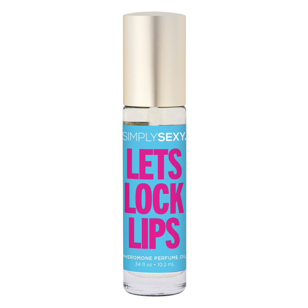 SIMPLY SEXY Lets Lock Lips roll-on application in action, convenient on-the-go fragrance