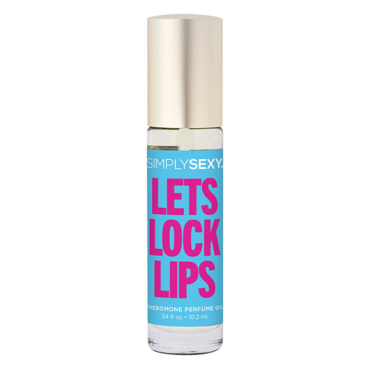 SIMPLY SEXY Lets Lock Lips roll-on application in action, convenient on-the-go fragrance