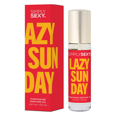 SIMPLY SEXY Lazy Sunday perfume oil bottle offers a fresh, citrus-forward scent for daily refresh.