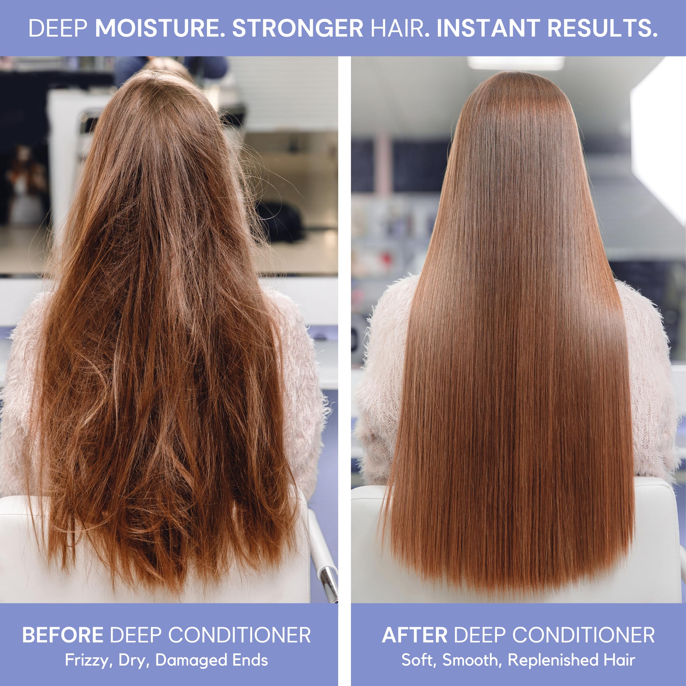 Simply Smooth Xtend Keratin Deep Conditioner on hand reveals creamy texture for daily use.