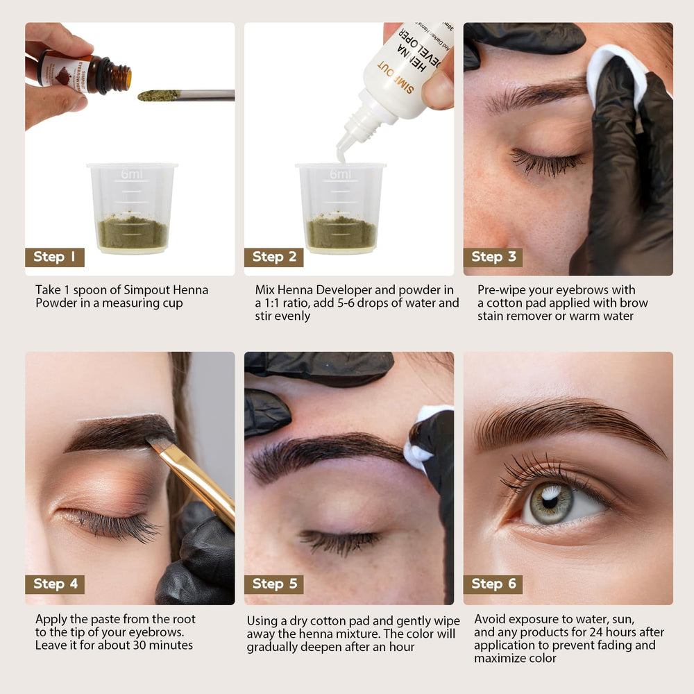 Simpout color result shows natural dark brown with good longevity