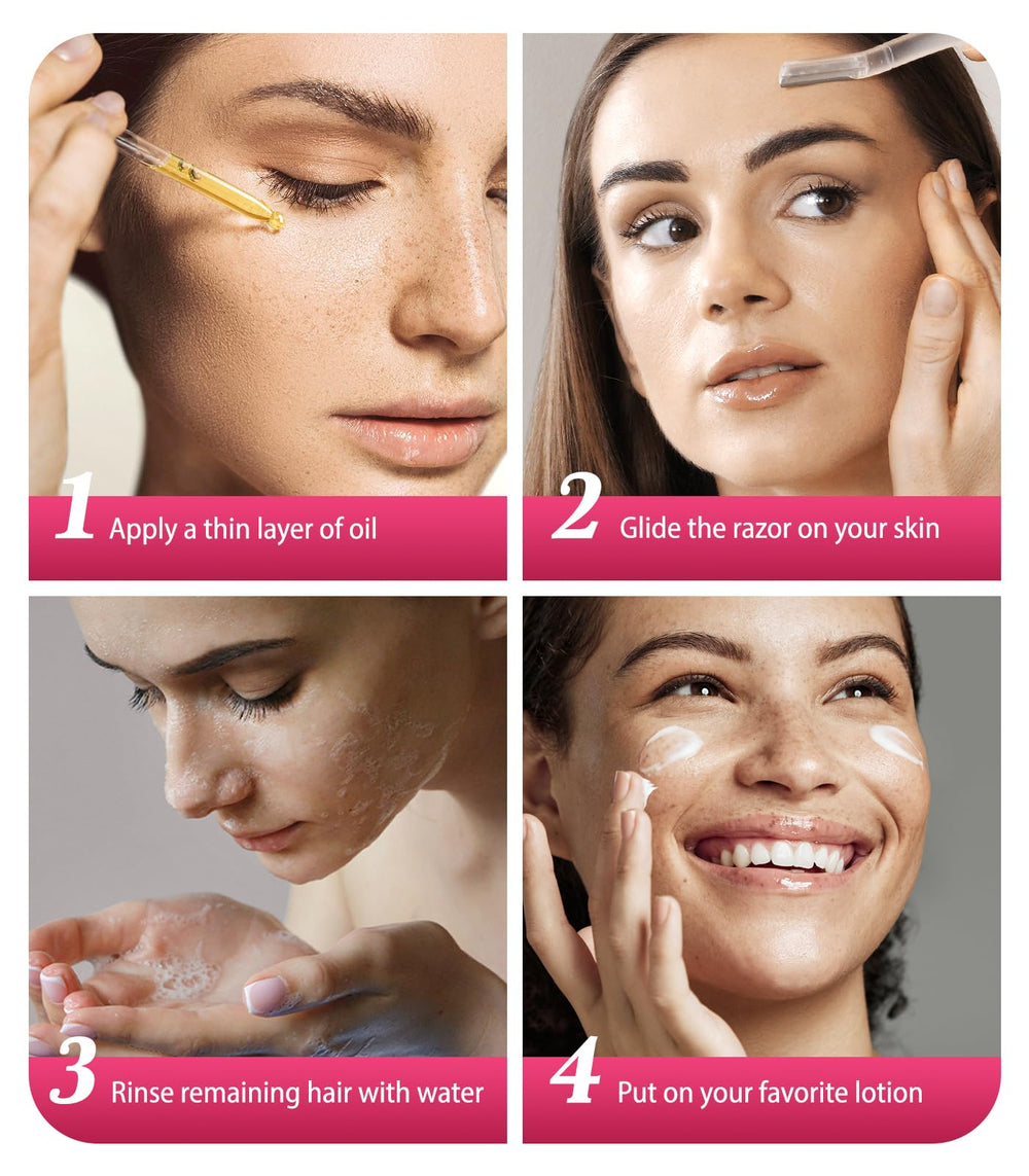 SINAHET Dermaplaning Oil packaging and label emphasizes natural, clean formula.