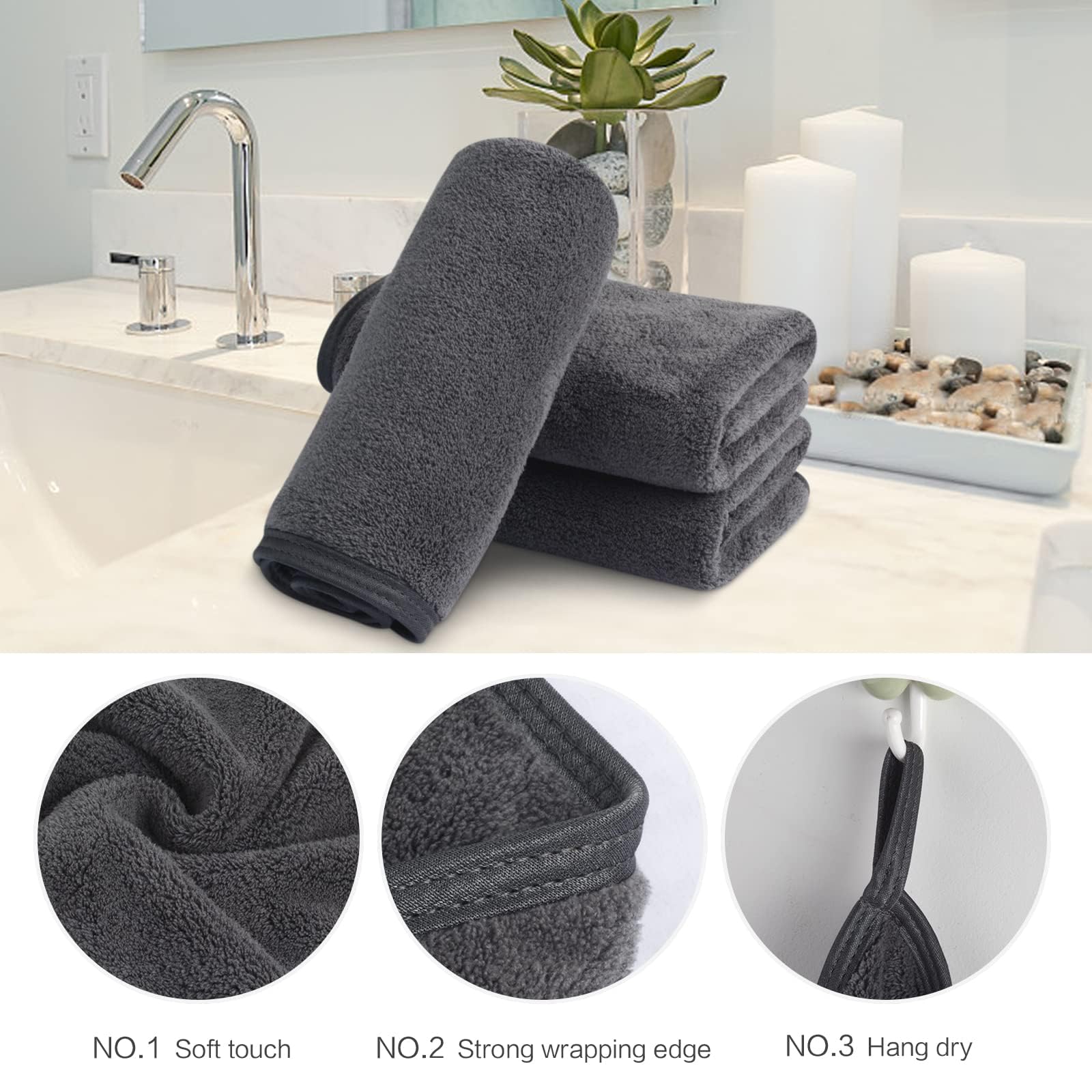 SINLAND multi-purpose towels suit home, gym, and travel for cleansing and skincare on the go.