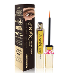 SINPIN lash growth serum bottle promoting healthier lashes.