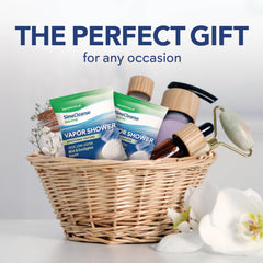 Gift ready SinuCleanse vapor shower tablets on display for gifting