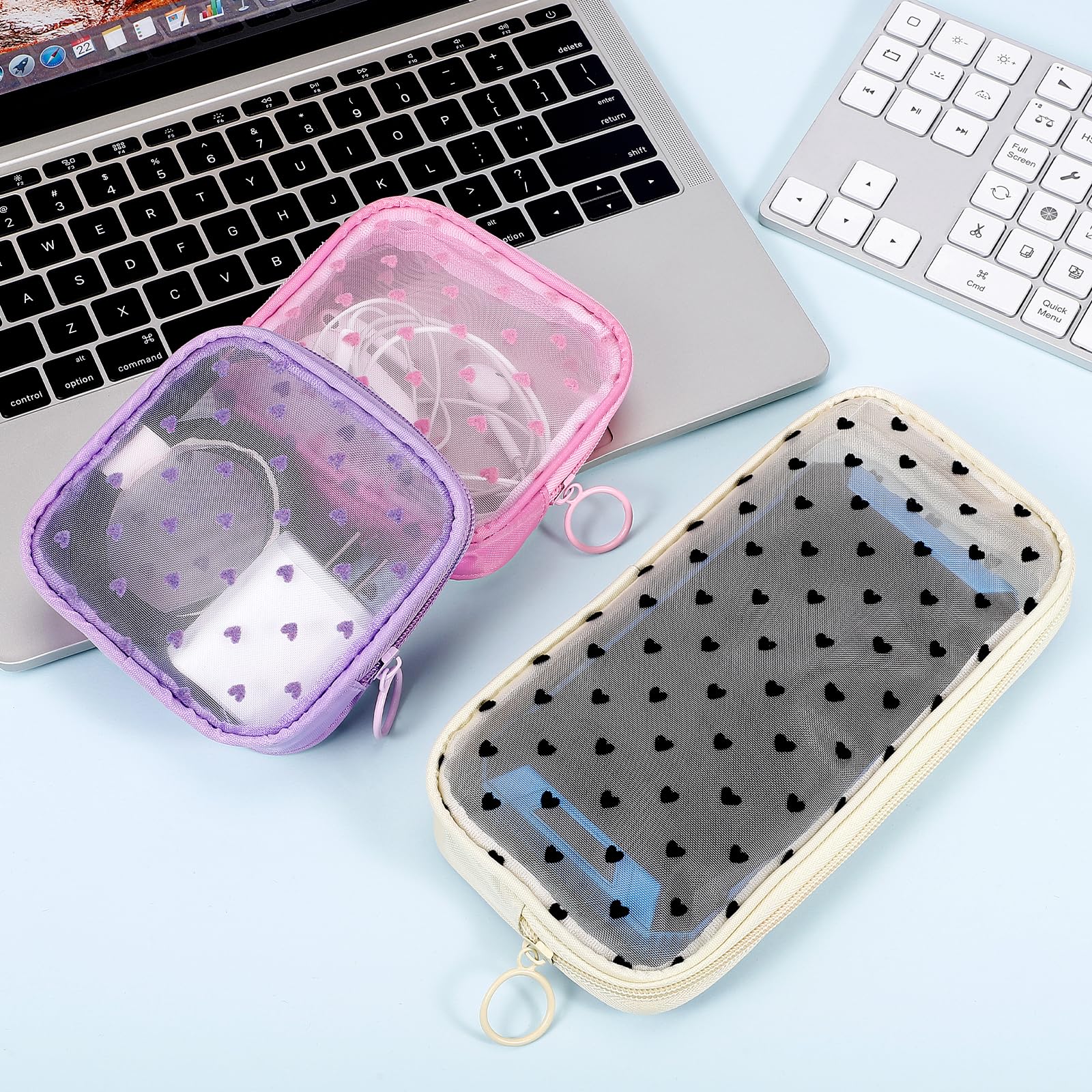 Sinzip nylon mesh pouches multi-size layout, versatile storage across tasks.