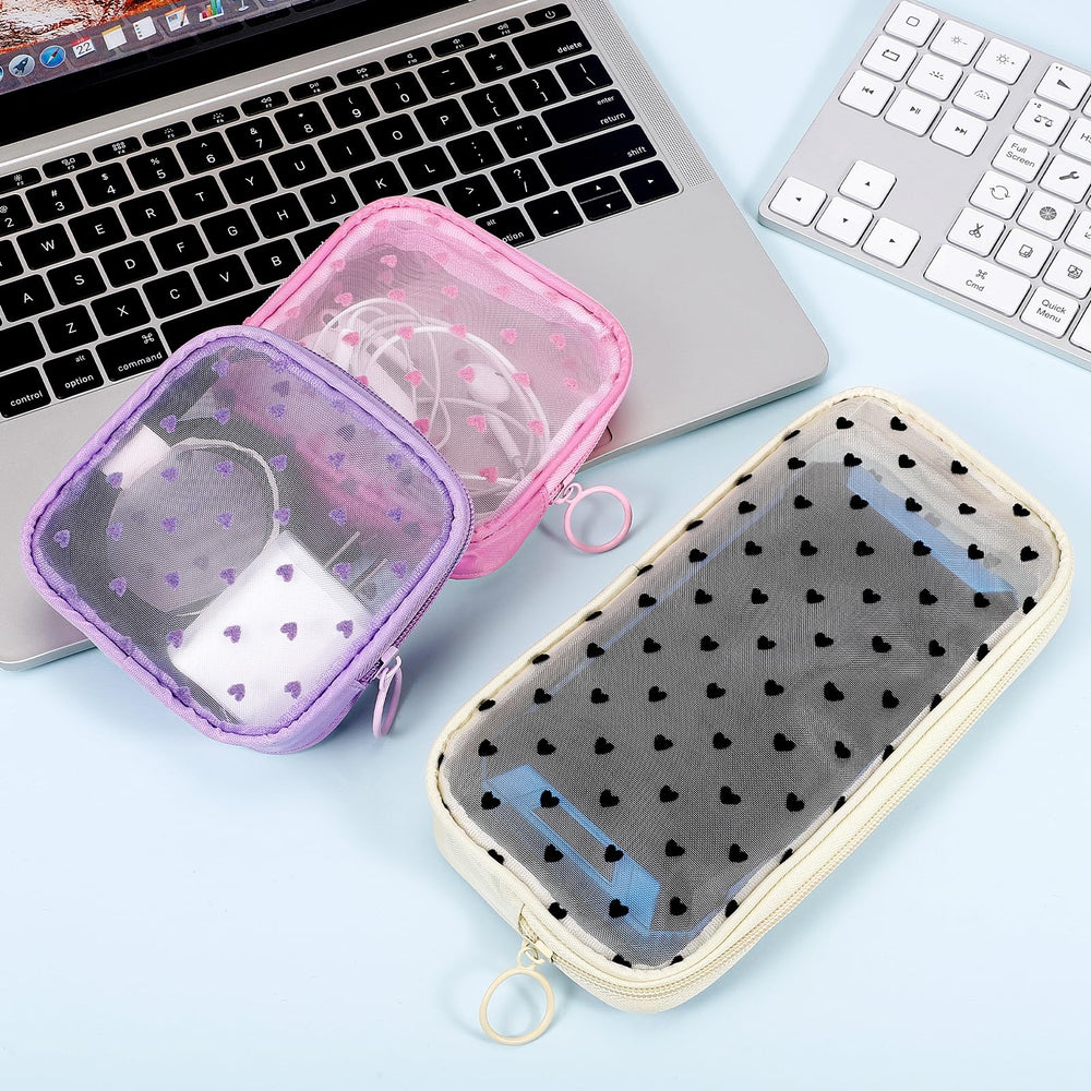 Sinzip nylon mesh pouches multi-size layout, versatile storage across tasks.