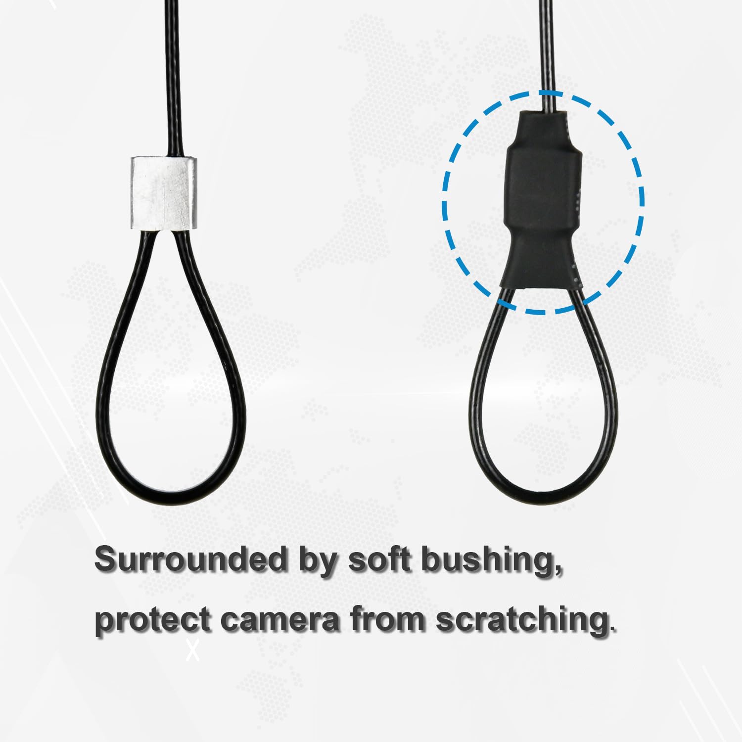 SIOTI tether next to ruler showing 48-inch length for secure reach