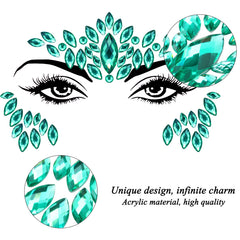 SIQUK rave face jewels stickers add sparkle to costumes and makeup