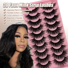 SISIYDY faux mink lashes on a soft cotton band for all-day comfort.