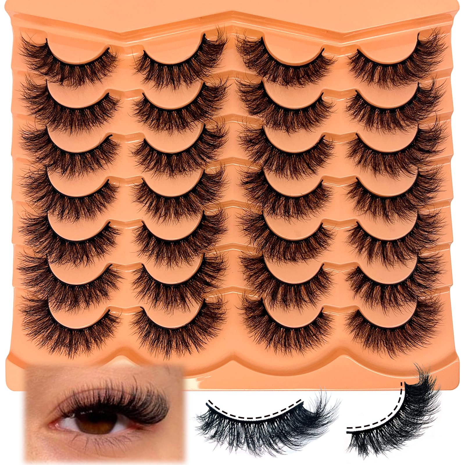 Lashes with a cotton band by SISIYDY for easy application and removal