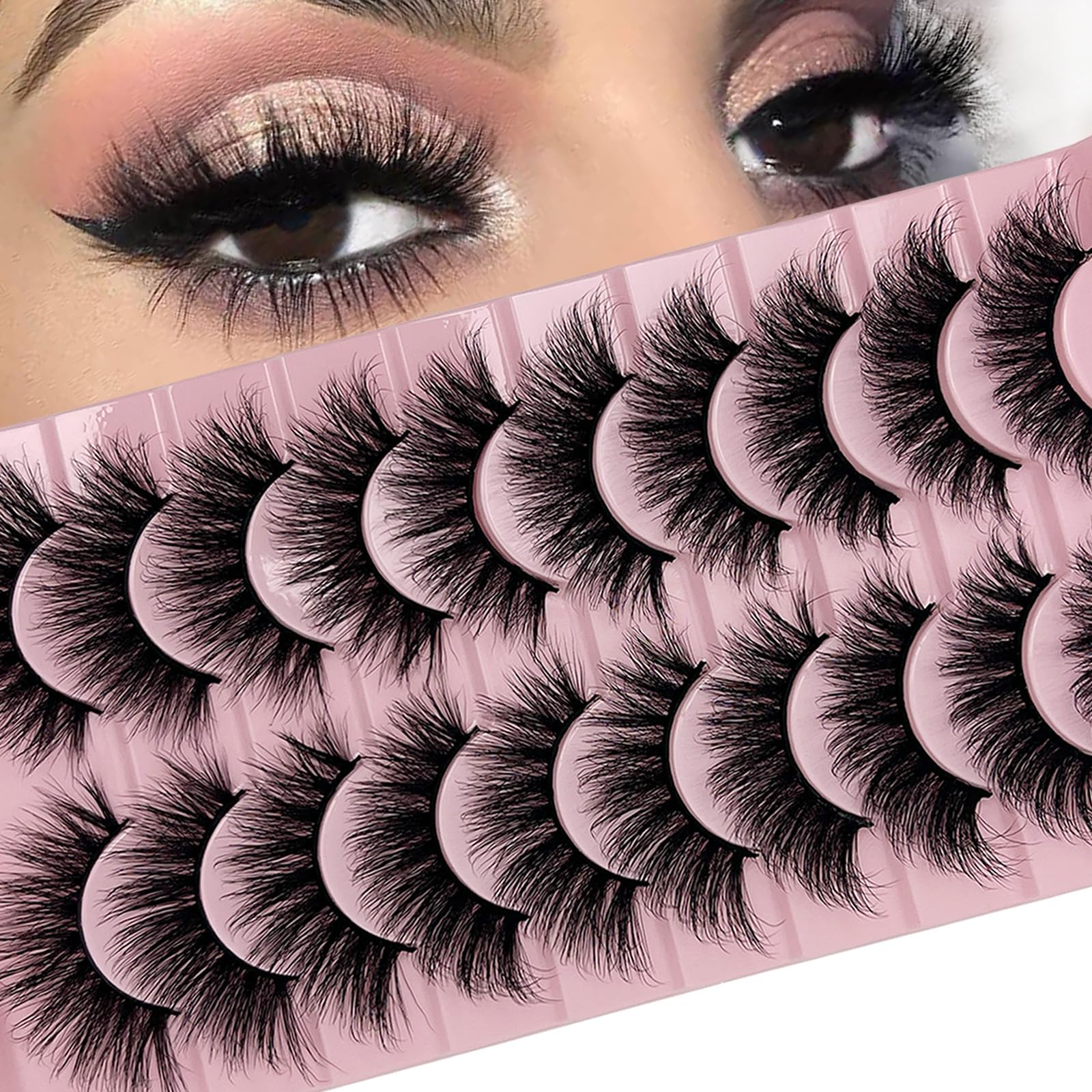 SISIYDY wispy lashes 18mm for natural-looking fullness.