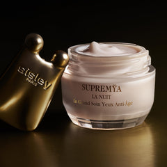 Sisley Paris Supremya at Night eye cream closed jar highlights premium packaging and ritual allure