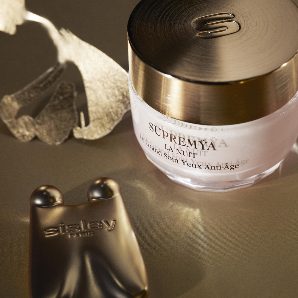 Sisley Paris Supremya at Night packaging displays elegant design hinting at luxury skincare benefits