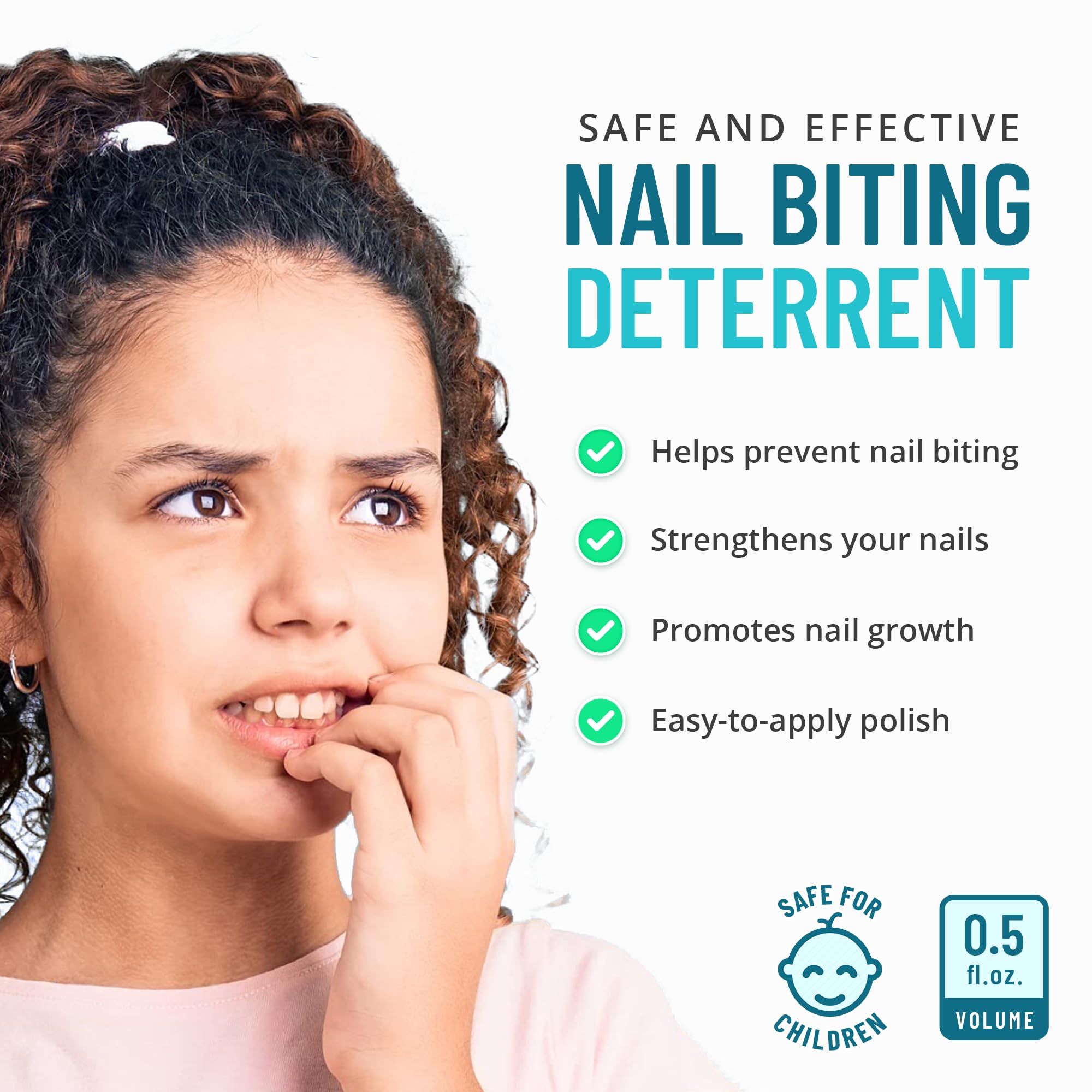 SISQUOC Stop Nail Biting applying polish with brush; quick dry.