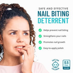 SISQUOC Stop Nail Biting applying polish with brush; quick dry.