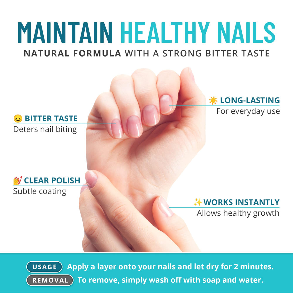 SISQUOC Stop Nail Biting bottle close-up; clear deterrent for kids.
