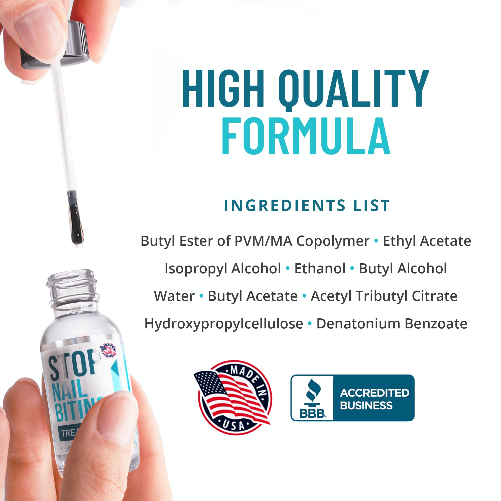 SISQUOC Stop Nail Biting packaging; safe ingredients for families.