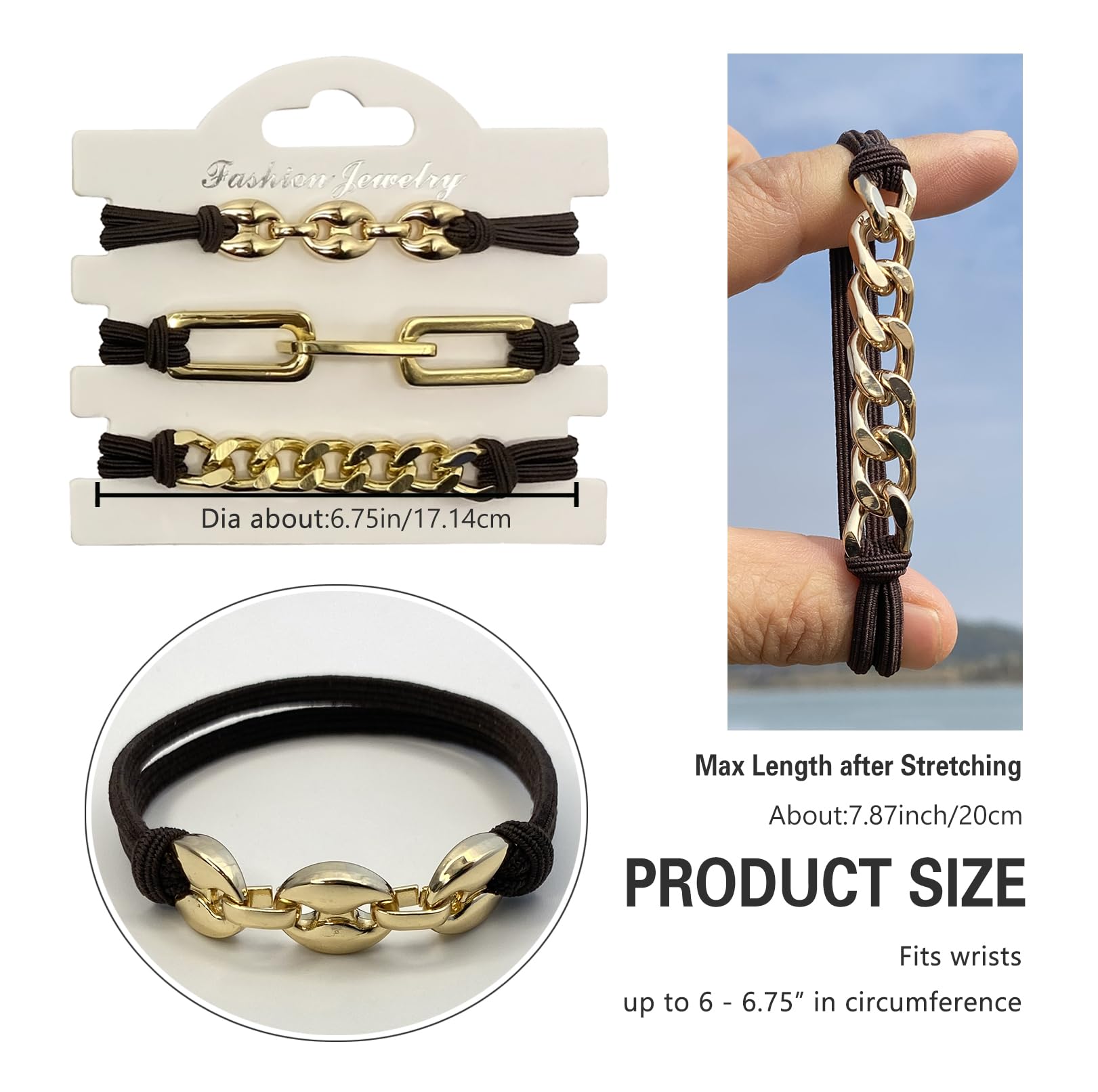 SISYOUP Cuban Chain Link design blends fashion with practicality.