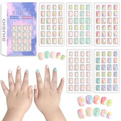 SIUSIO Gradient Paradise nails package front with rainbow tips for kids