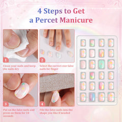 Back view of SIUSIO nails showing pre-glue backs for quick use