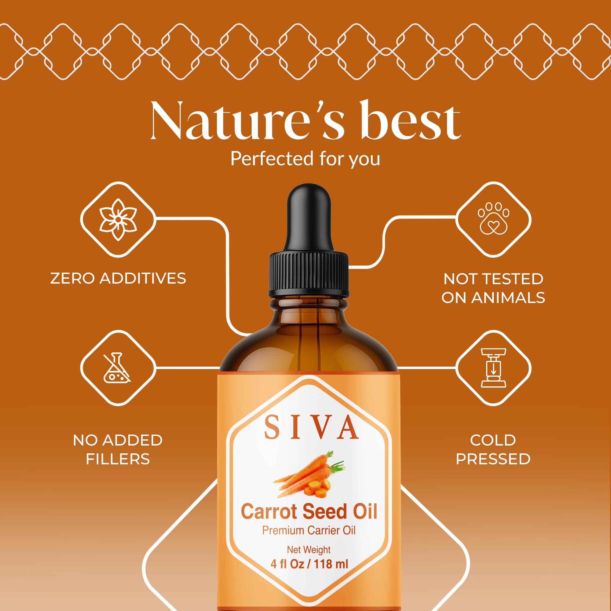SIVA Carrot Seed Oil being applied to scalp for hair care