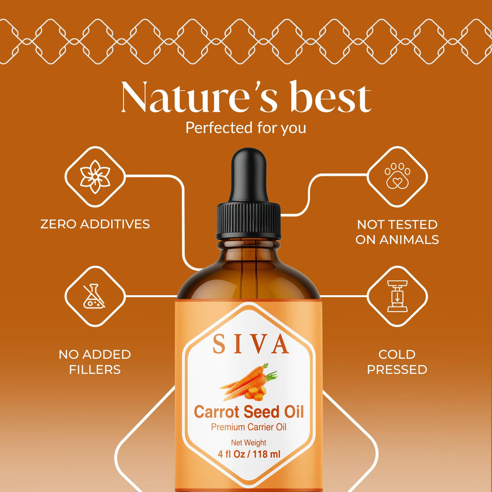 SIVA Carrot Seed Oil being applied to scalp for hair care