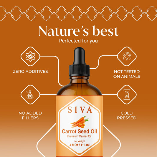 SIVA Carrot Seed Oil being applied to scalp for hair care