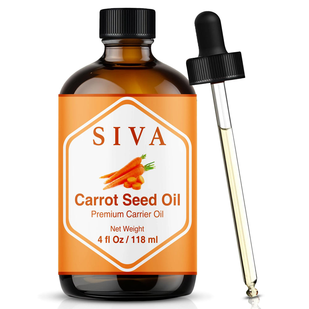 SIVA Carrot Seed Oil bottle with dropper for precise facial application