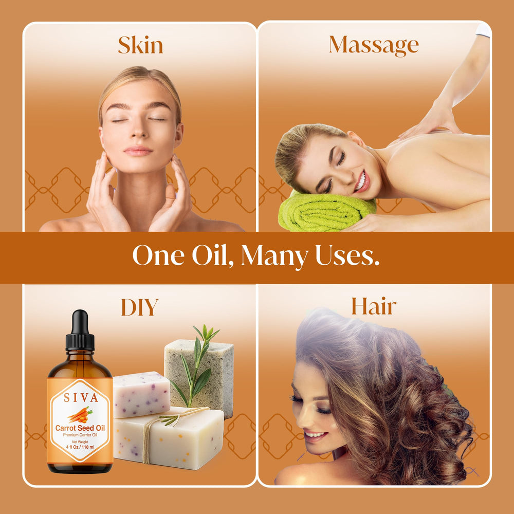 SIVA Carrot Seed Oil blended with other carrier oils for a DIY mix