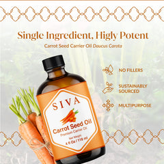SIVA Carrot Seed Oil used as a lightweight moisturizer on the face