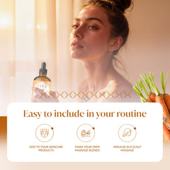 SIVA Carrot Seed Oil combined with essential oils for custom blends