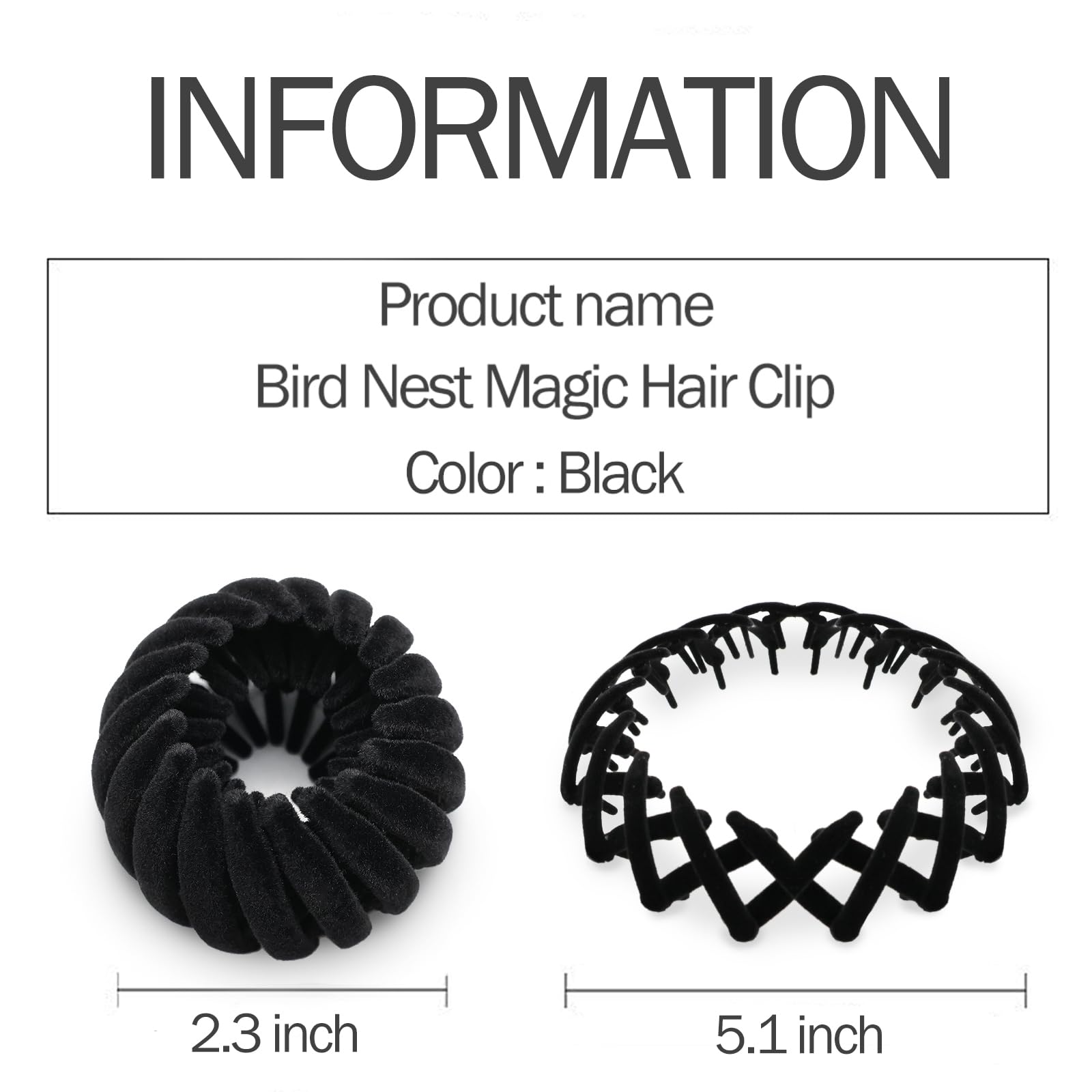Close-up of Sizobi clip displaying plush velvet and interior grip in black