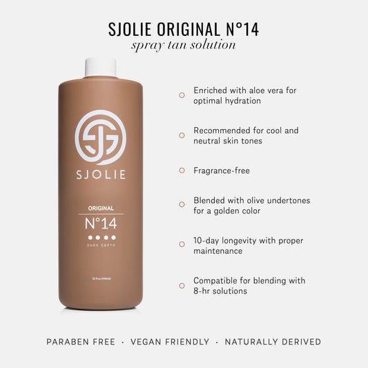 SJOLIE Dark Depth spray application ensures consistent coverage